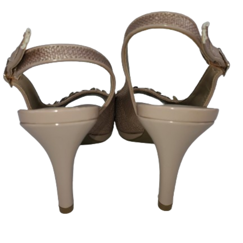 Karen Scott Bronaa Peep Toe Slingback Nude Pumps - Picture 3 of 4